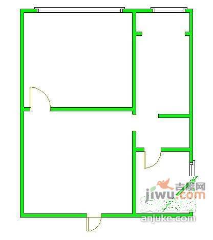 天府名苑1室1厅1卫55㎡户型图