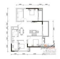 秀城嘉园2室2厅1卫87㎡户型图