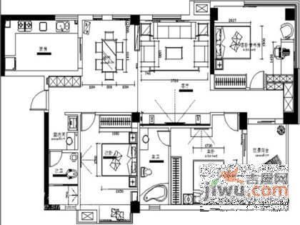 蔚蓝卡地亚6室3厅4卫536㎡户型图