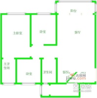 东篱居3室2厅2卫130㎡户型图