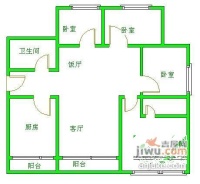 中房润新花园3室2厅1卫77㎡户型图