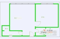 香槟广场1室1厅1卫45㎡户型图