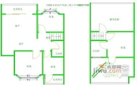 皇经花园B区3室2厅2卫113㎡户型图