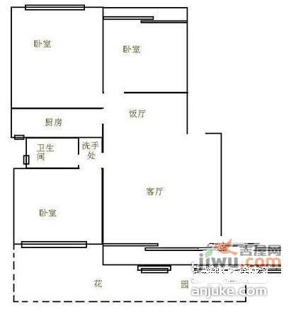 德坤竹韵坊4室2厅2卫144㎡户型图