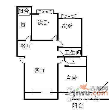 海峡新城一期3室2厅2卫116㎡户型图