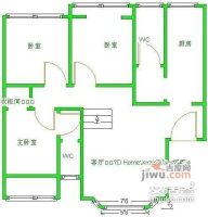 百花庭园3室2厅2卫172㎡户型图