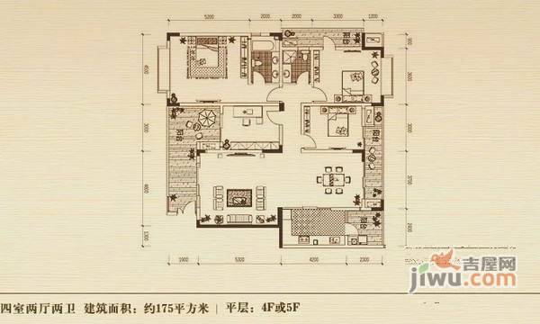 龙湖铜雀台4室2厅2卫272㎡户型图