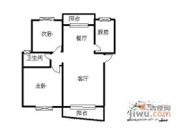 学府美地2室2厅1卫户型图