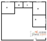 莲桂南路社区3室1厅1卫84㎡户型图