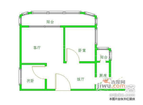 和信水沐天城2室2厅1卫104㎡户型图