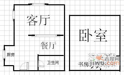 彩世界1室1厅1卫88㎡户型图