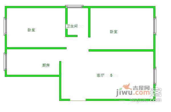 欣园2室2厅1卫132㎡户型图