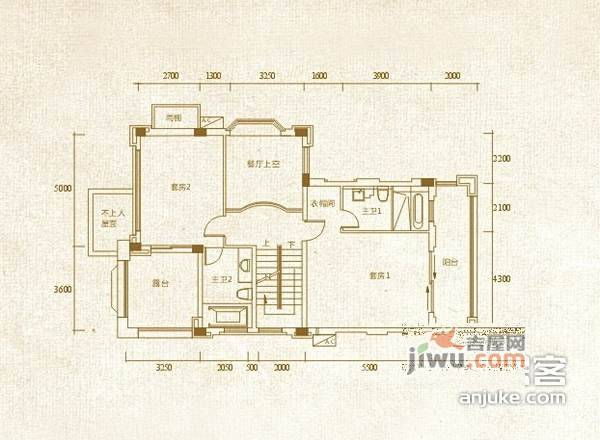 雅居乐花园独栋3室2厅3卫203㎡户型图