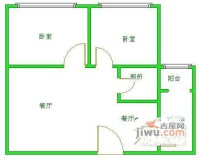 丽都帝景2室2厅1卫户型图