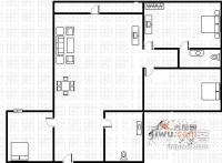 风华苑3室2厅2卫154㎡户型图