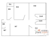 启明柳岸馨苑3室2厅2卫135㎡户型图