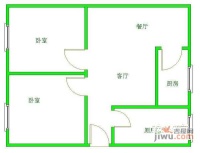 香江花园2室2厅1卫78㎡户型图