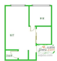 经典坐标1室1厅1卫52㎡户型图