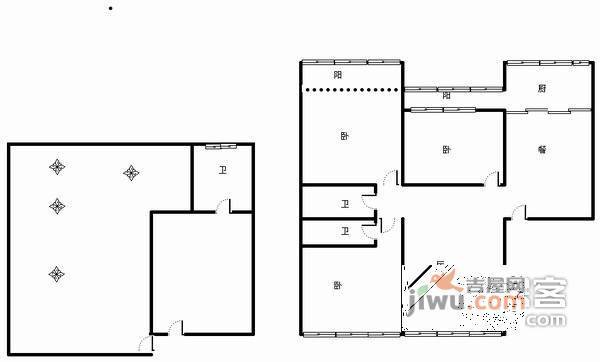 千和茗居4室2厅3卫163㎡户型图