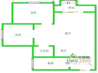 兰苑雅居2室2厅1卫93㎡户型图