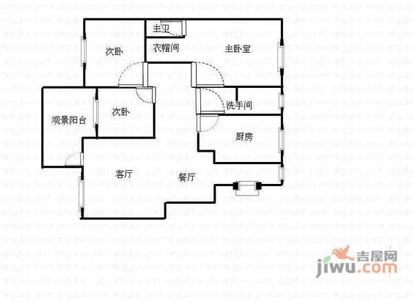 森宇音乐花园3室2厅2卫142㎡户型图