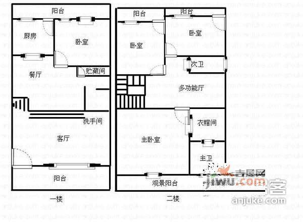 森宇音乐花园4室3厅3卫216㎡户型图