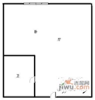 鑫城立方生活1室0厅1卫48㎡户型图