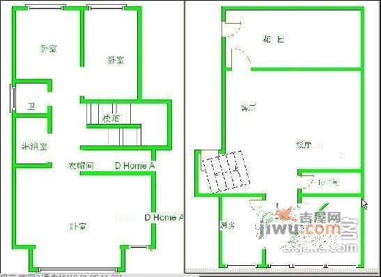 中华家园东区3室2厅2卫166㎡户型图