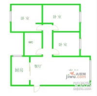 天府花园3室2厅1卫118㎡户型图