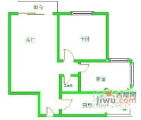 香木林新城2室1厅1卫85㎡户型图