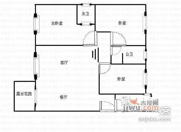 尚西花郡3室2厅2卫147㎡户型图