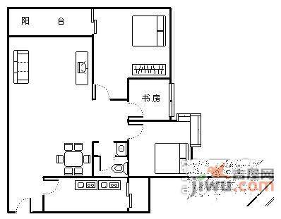 御府花都B区3室2厅1卫111㎡户型图