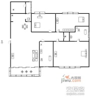 御府花都B区3室2厅2卫户型图