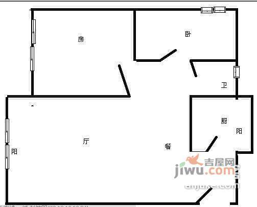 大陆紫云金沙2室2厅1卫93㎡户型图