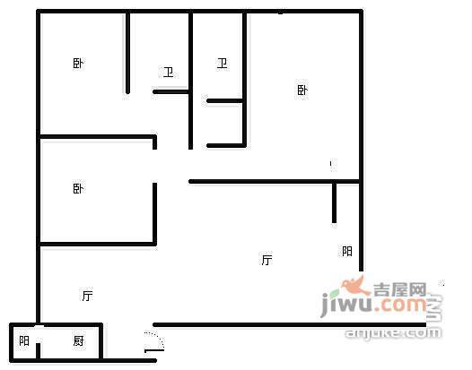 碧林3室2厅2卫179㎡户型图