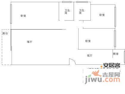 棠湖泊林小镇4室3厅3卫173㎡户型图