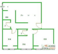 红墙巷小区3室2厅1卫134㎡户型图