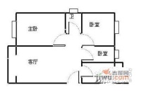 棕东小区2室2厅1卫97㎡户型图