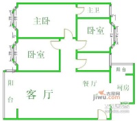 宏景园3室2厅2卫107㎡户型图