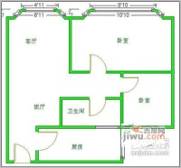 宏景园2室1厅1卫74㎡户型图