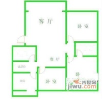 宏景园3室2厅1卫107㎡户型图