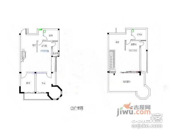 依云镇3室2厅2卫132㎡户型图