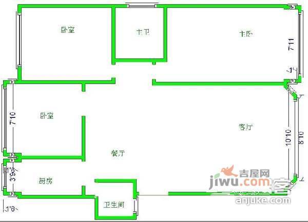 宜家结庐缘3室2厅2卫136㎡户型图