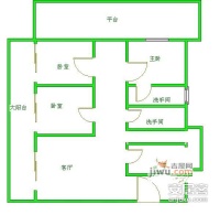 金华公寓3室2厅2卫156㎡户型图