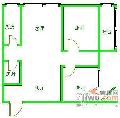 长盛苑2室2厅1卫96㎡户型图