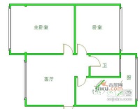 成科路小区2室2厅1卫76㎡户型图