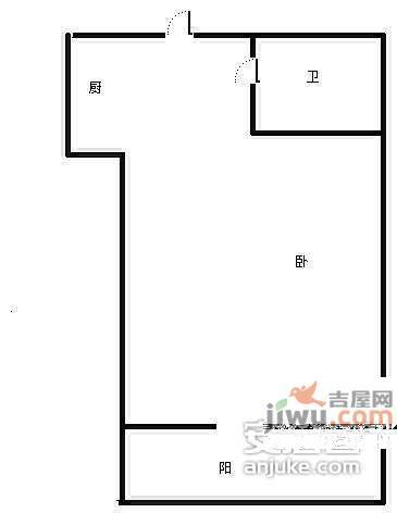 金沙园2期1室0厅1卫47㎡户型图