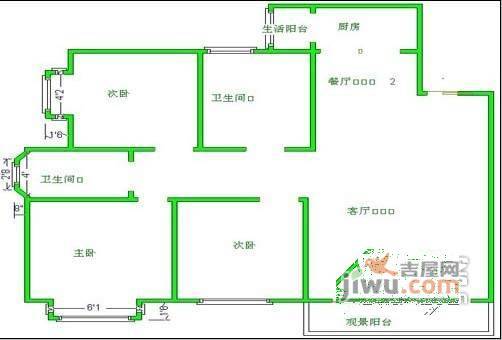 橄榄郡3室2厅2卫138㎡户型图