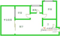 快乐空间2室1厅1卫65㎡户型图