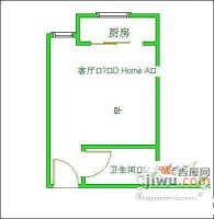 锦宏纳米爱邸1室0厅1卫46㎡户型图